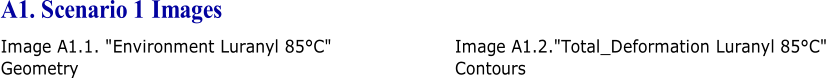 A1. S c enario 1  Images Image A1.1. " Environment Luranyl 85°C" Image A1.2." Total_Deformation Luranyl 85°C" Geometry Contours